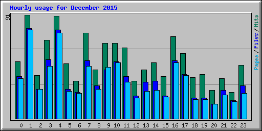 Hourly usage for December 2015