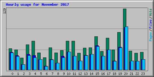 Hourly usage for November 2017