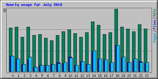 Hourly usage for July 2018