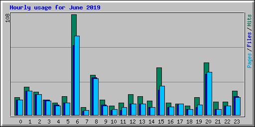 Hourly usage for June 2019